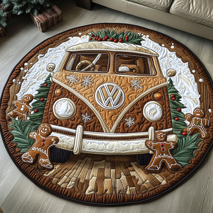 Gingerbread Getaway Quilted Round Mat GFTOTP12399