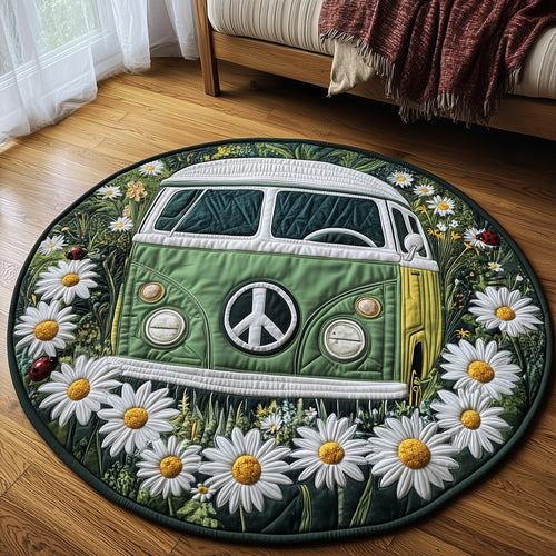 Hippie Van Quilted Round Mat GFTOTP12404