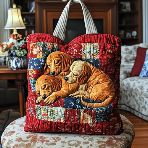 Dachshund Charm Quilted Tote Bag GFTOTP12407
