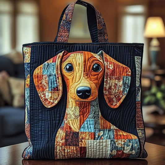Dachshund Charm Quilted Tote Bag GFTOTP12408