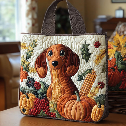 Dachshund Charm Quilted Tote Bag GFTOTP12410