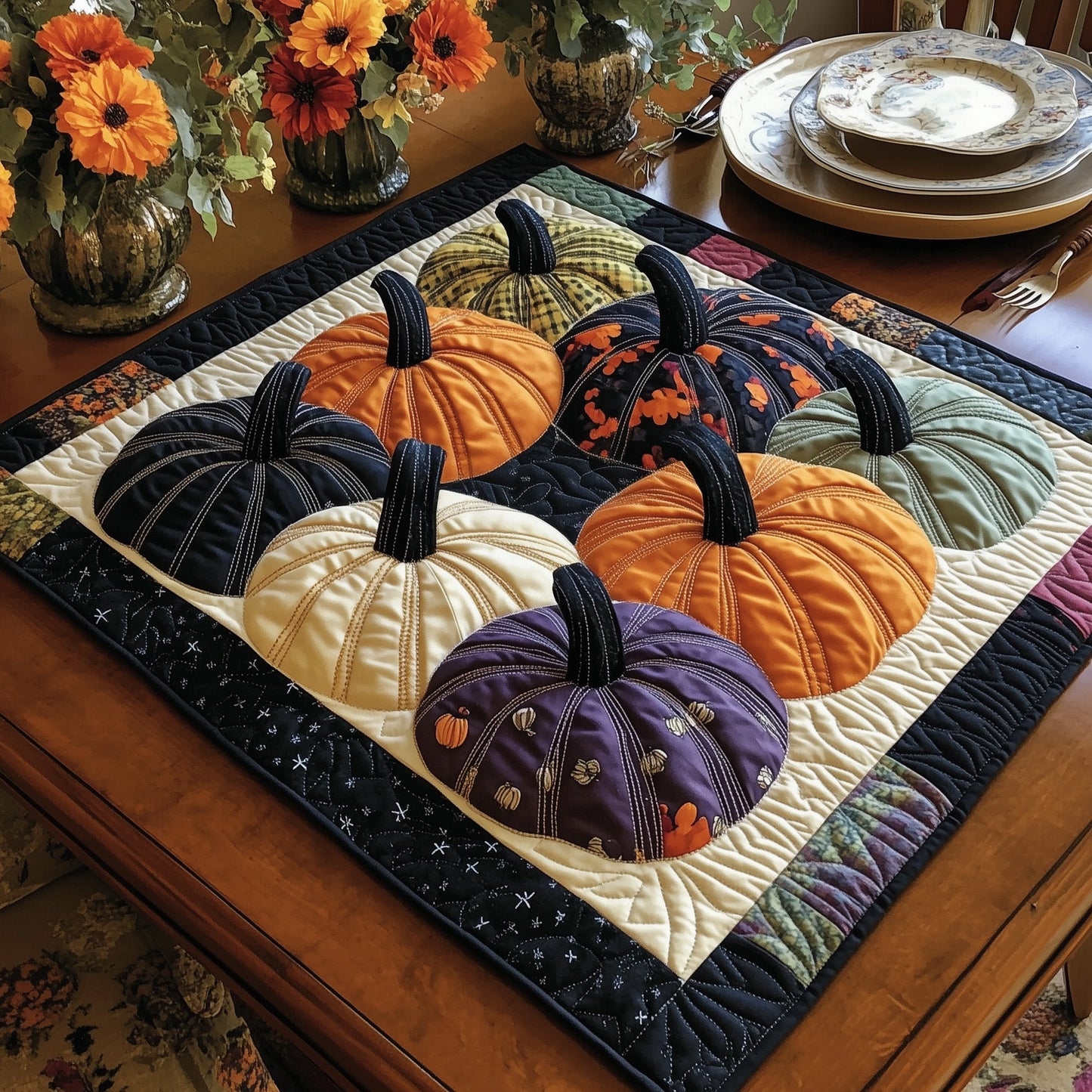 Pumpkin Haven Quilted Table Topper GFTOTP12434