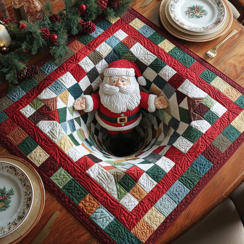 Christmas Santa Quilted Table Topper GFTOTP12437