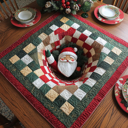 Christmas Santa Quilted Table Topper GFTOTP12438