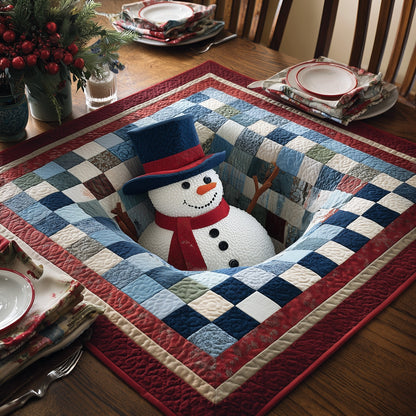 Christmas Snowman Quilted Table Topper GFTOTP12439