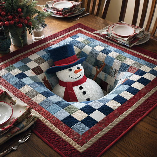 Christmas Snowman Quilted Table Topper GFTOTP12439