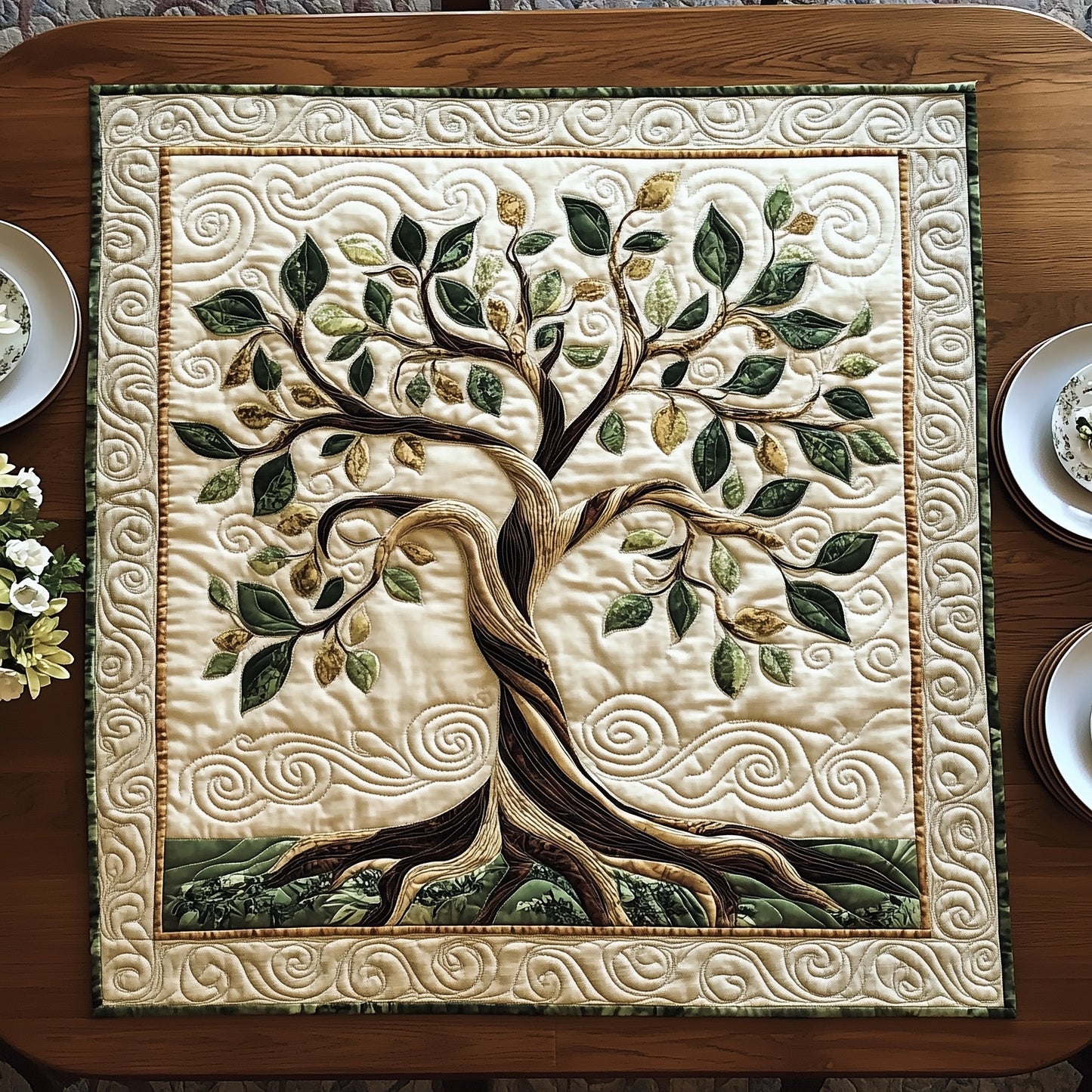 Nature Harmony Quilted Table Topper GFTOTP12459