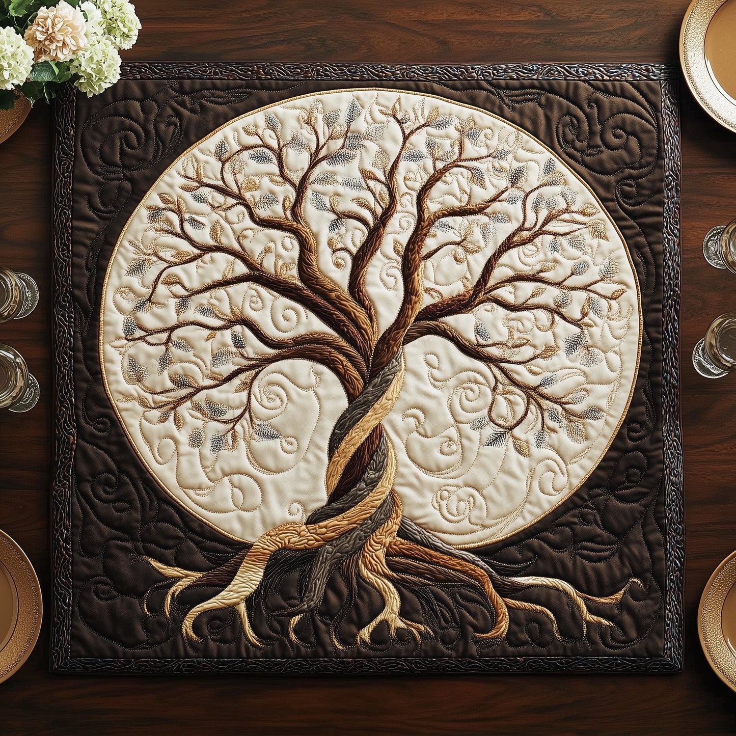 Nature Harmony Quilted Table Topper GFTOTP12463
