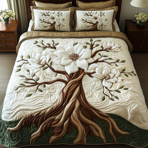 Magnolia Charm 3-Piece Quilted Bedding Set GFTOTP12465