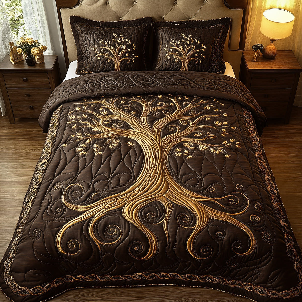 Nature Harmony 3-Piece Quilted Bedding Set GFTOTP12470