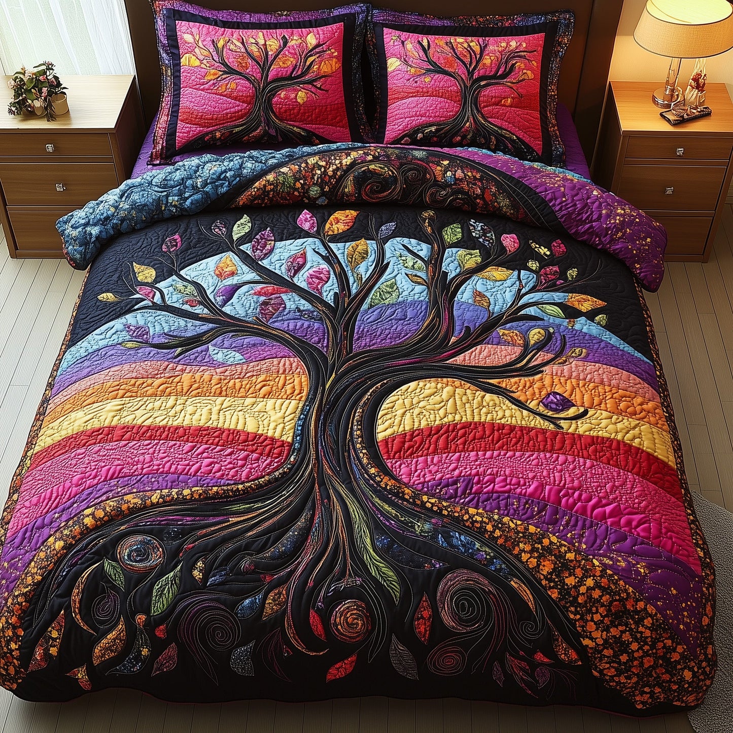 Nature Harmony 3-Piece Quilted Bedding Set GFTOTP12474
