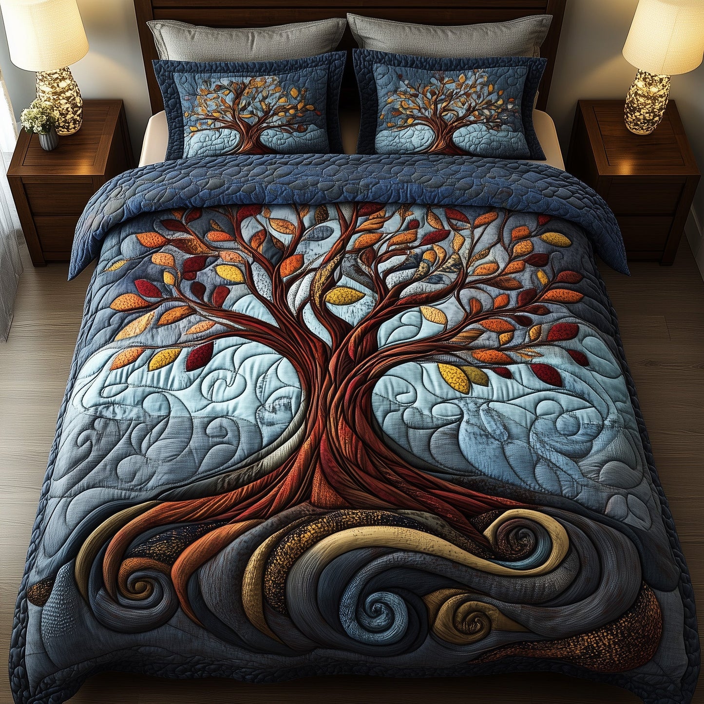 Nature Harmony 3-Piece Quilted Bedding Set GFTOTP12476