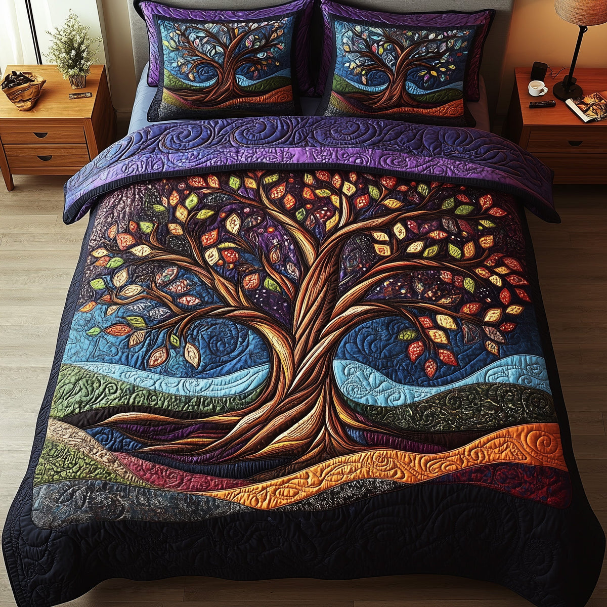 Nature Harmony 3-Piece Quilted Bedding Set GFTOTP12480