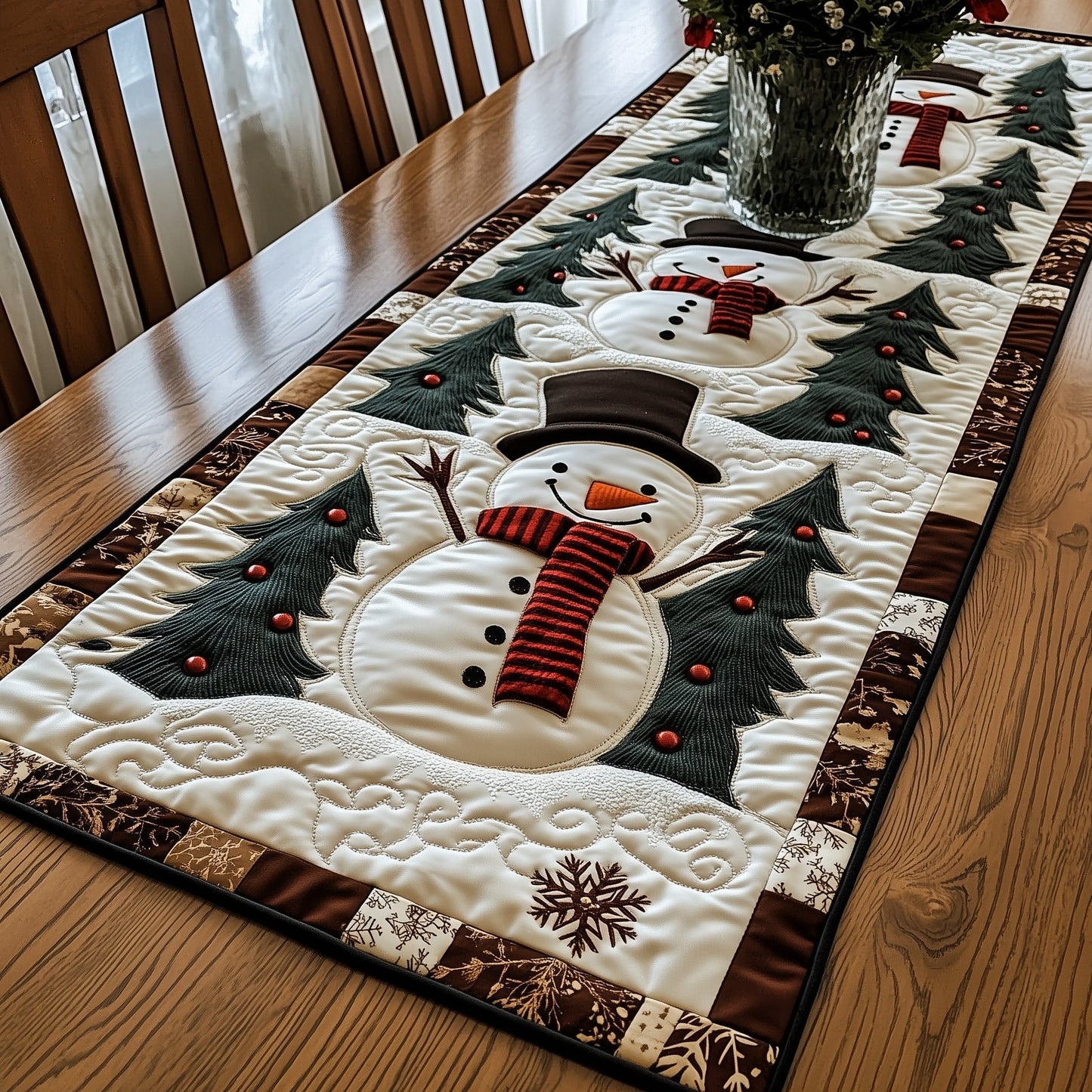 Snowmen Quilted Table Runner GFTOTP12481