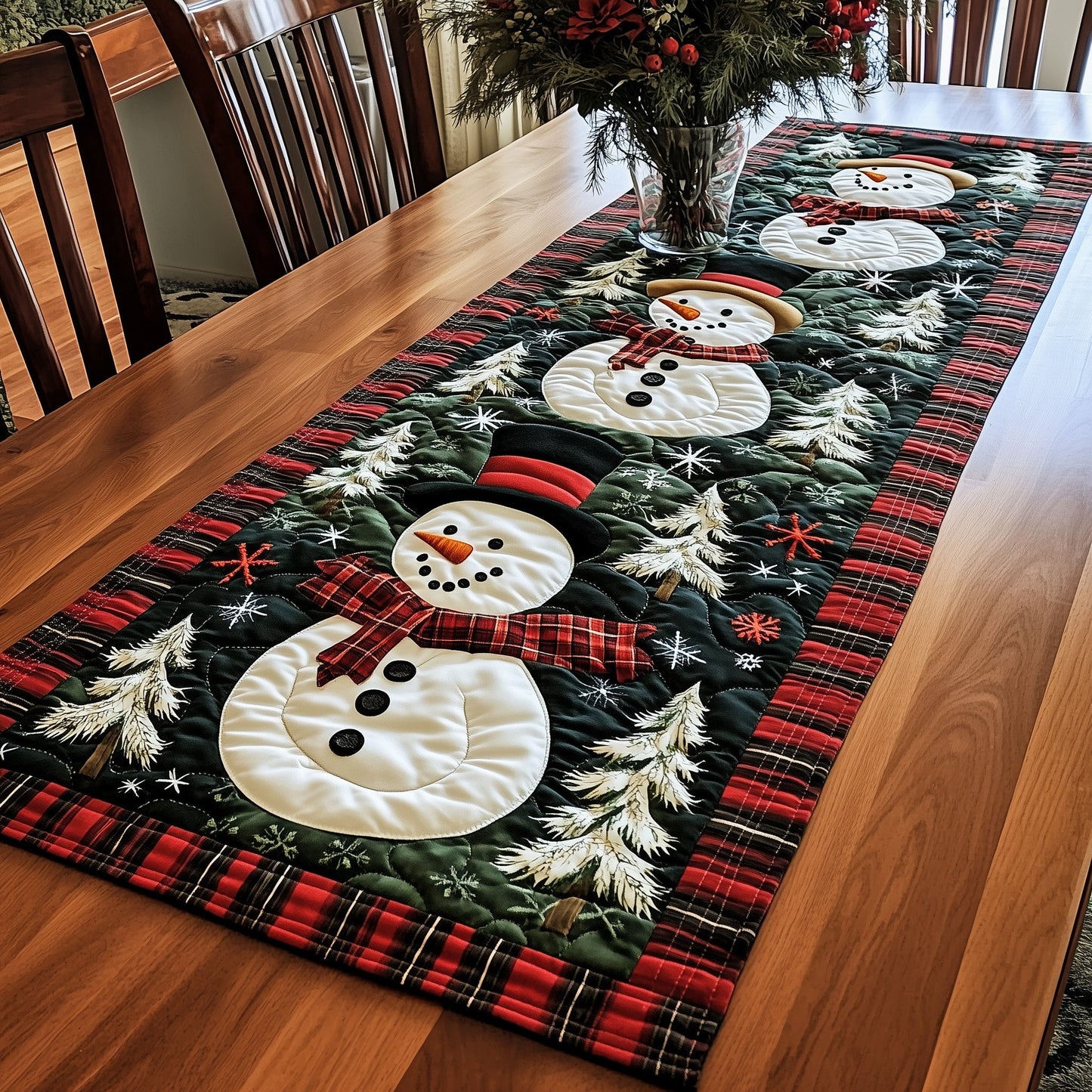 Snowmen Quilted Table Runner GFTOTP12485