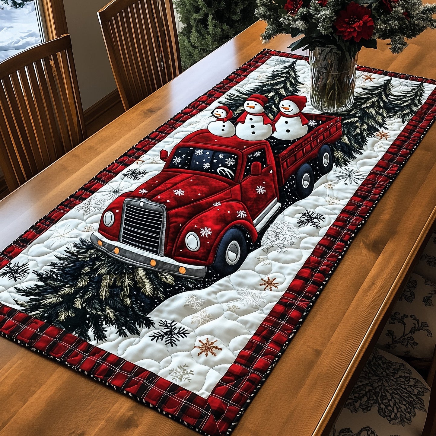 Christmas Ride Quilted Table Runner GFTOTP12486