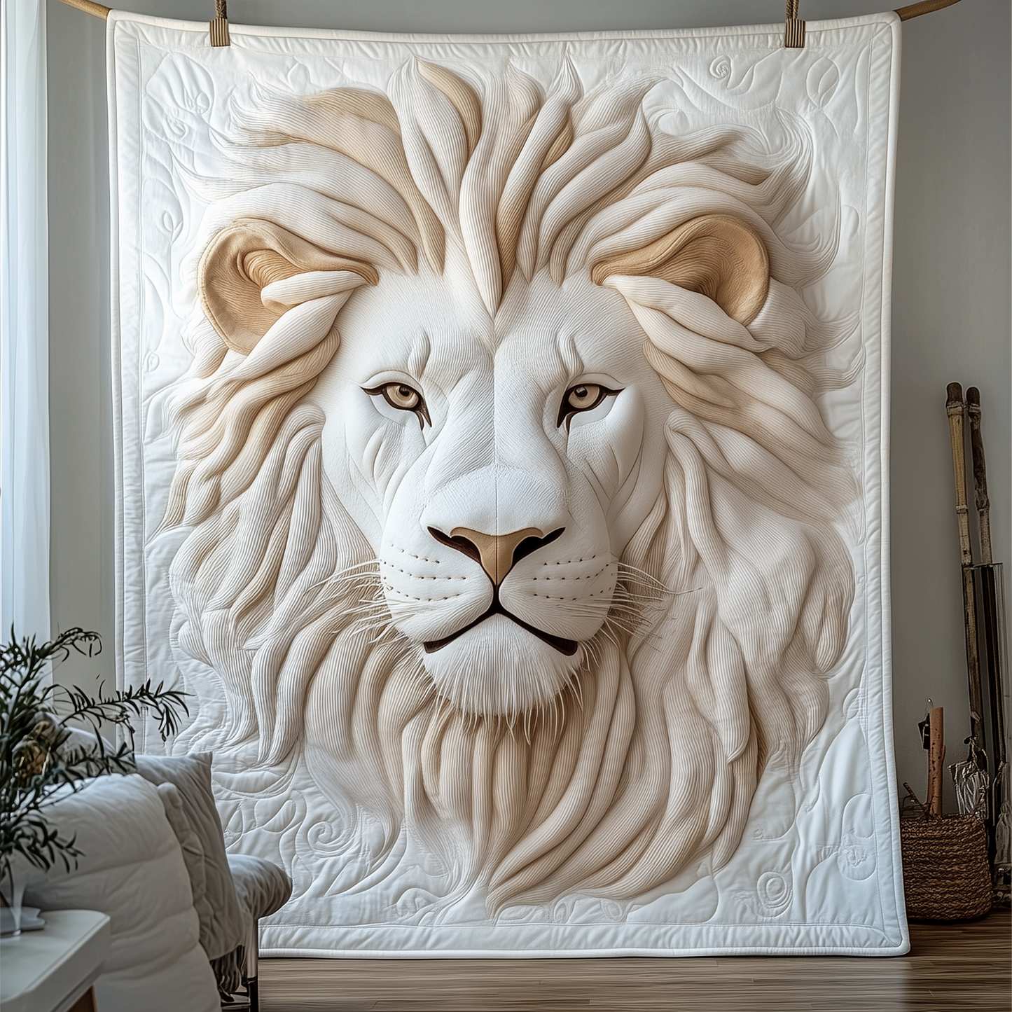 Majestic Lion Collection Quilted Blanket