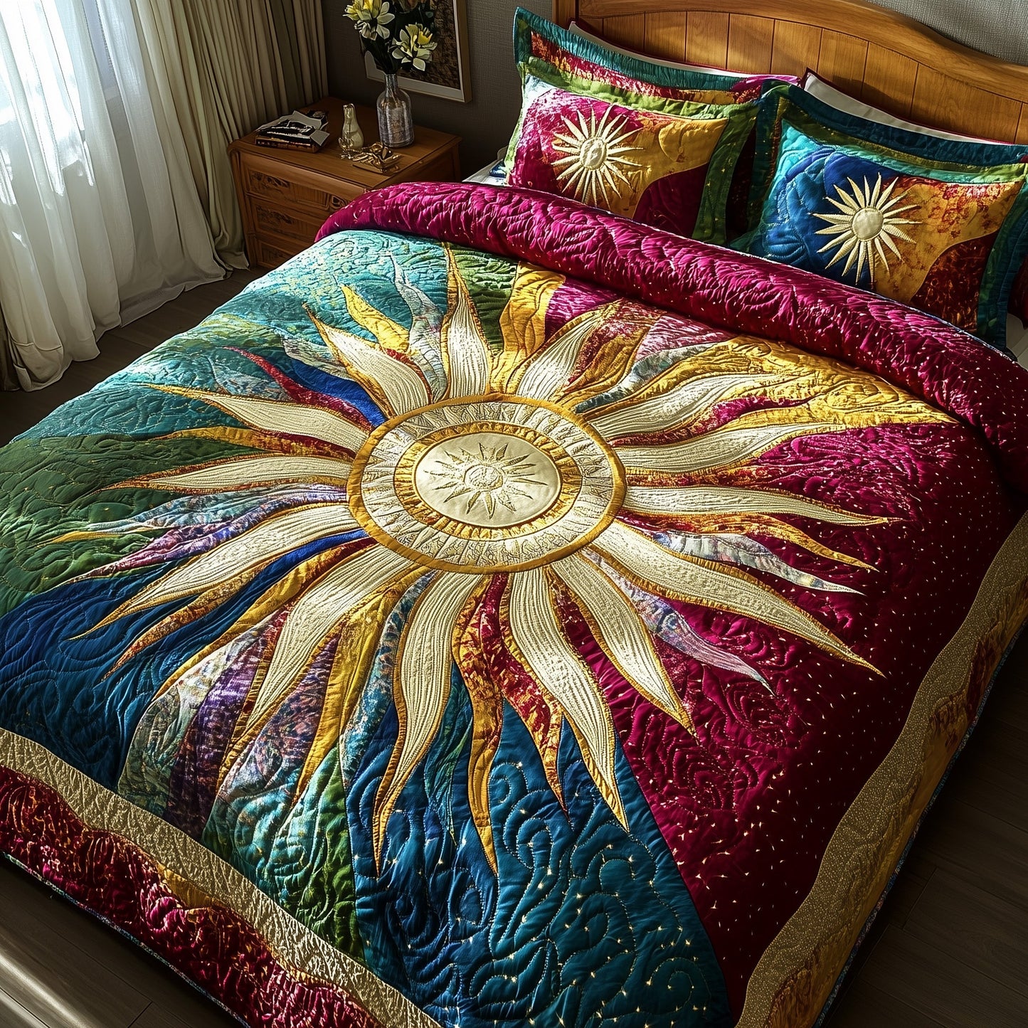 Golden Sunburst Duvet Cover Set GFTOTP12512