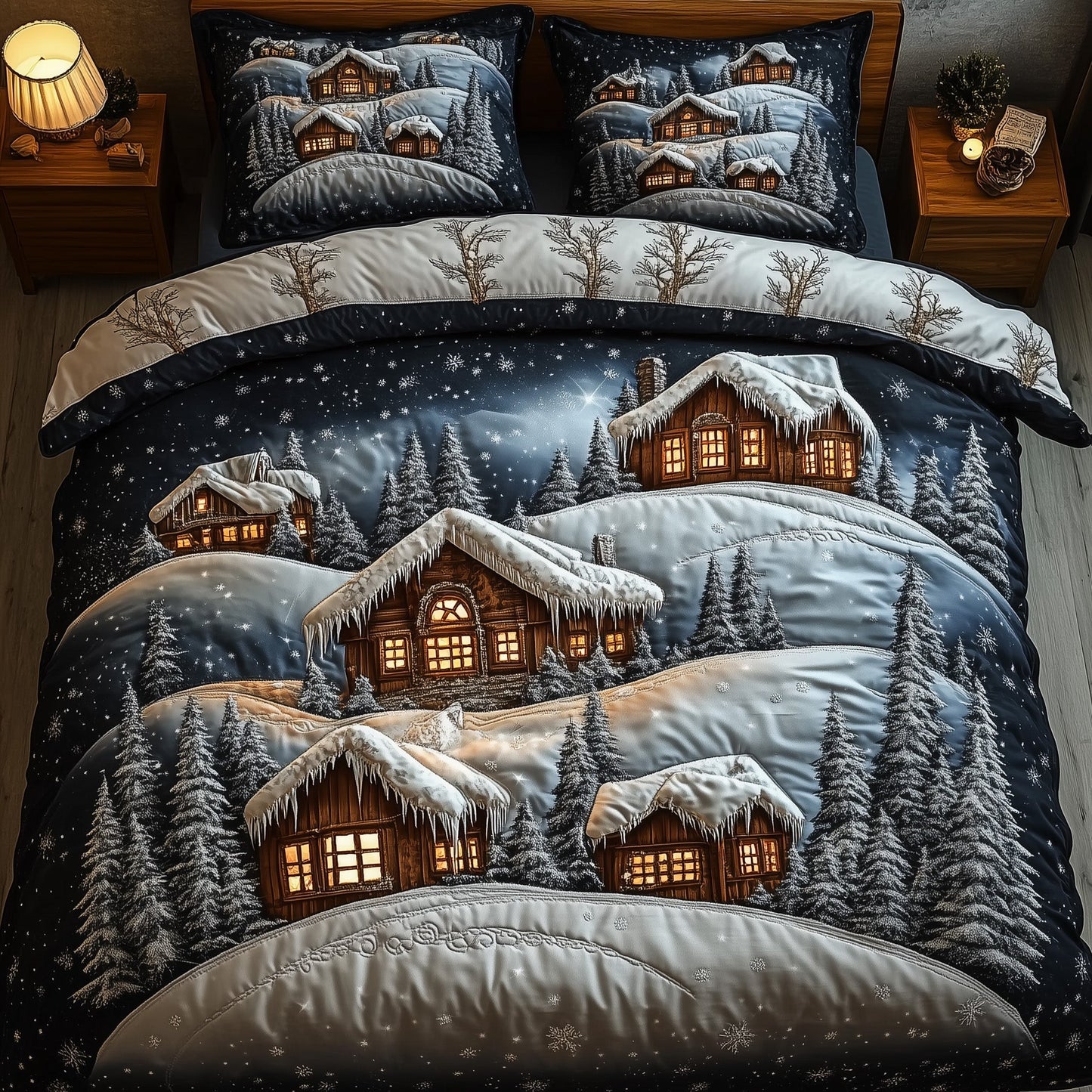 Yuletide Village Duvet Cover Set GFTOTP12552