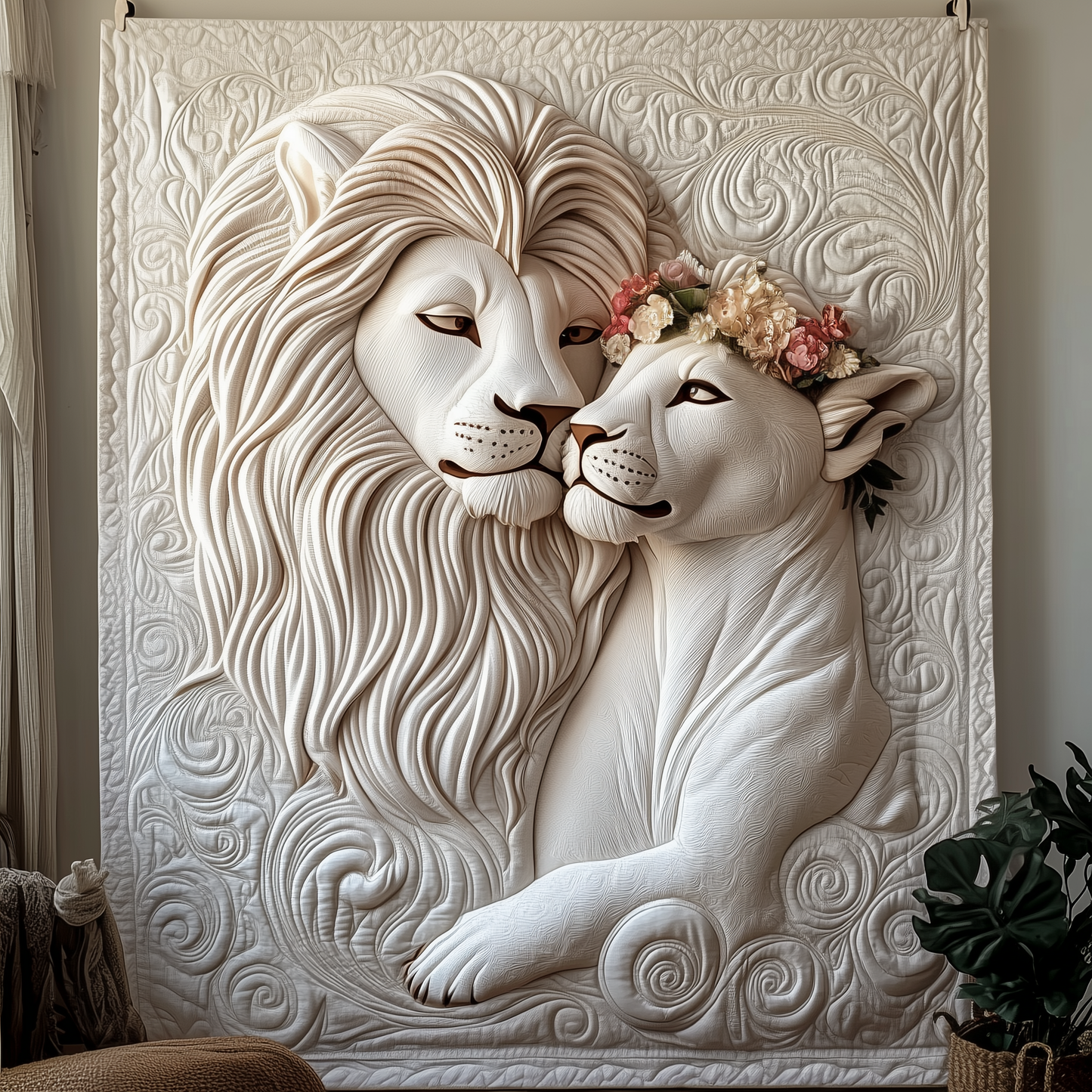 Majestic Lion Collection Quilted Blanket