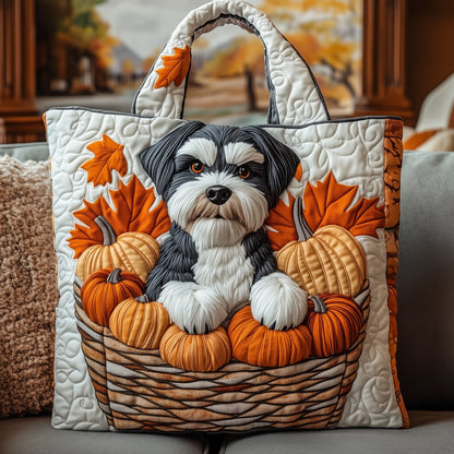 Furry Fall Friend Quilted Tote Bag GFTOTP12563