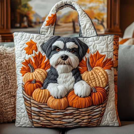 Furry Fall Friend Quilted Tote Bag GFTOTP12563