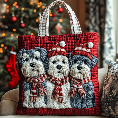 Jolly Schnauzer Quilted Tote Bag GFTOTP12565