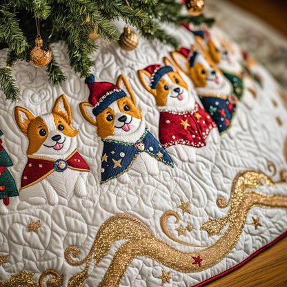 Corgi Charm Quilted Tree Skirt GFTOTP12569
