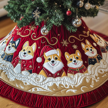 Corgi Charm Quilted Tree Skirt GFTOTP12574