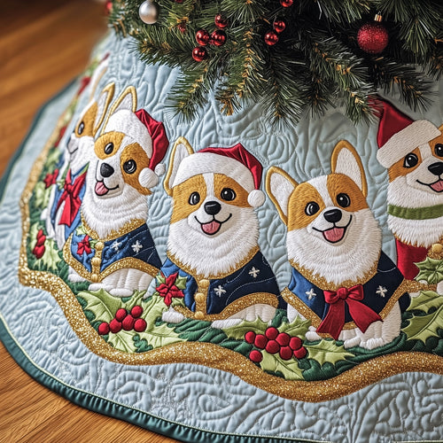 Corgi Charm Quilted Tree Skirt GFTOTP12575