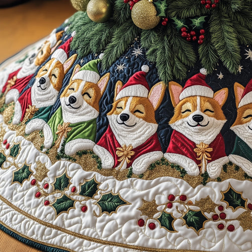 Corgi Charm Quilted Tree Skirt GFTOTP12576