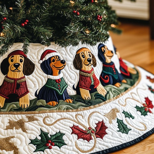 Dachshund Charm Quilted Tree Skirt GFTOTP12581