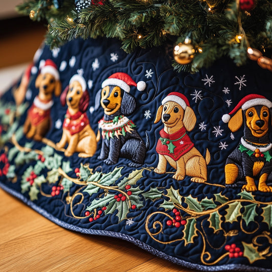 Dachshund Charm Quilted Tree Skirt GFTOTP12582