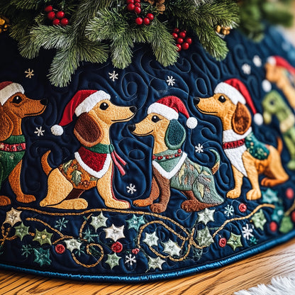 Dachshund Charm Quilted Tree Skirt GFTOTP12584