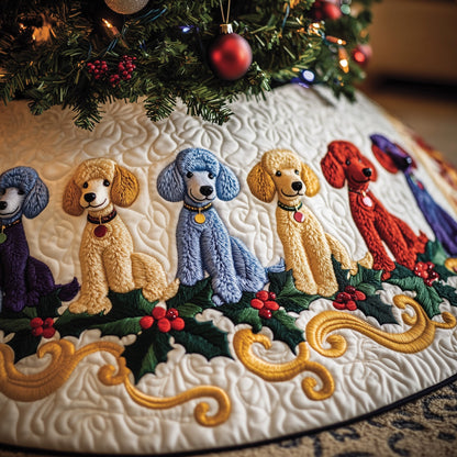 Poodle Charm Quilted Tree Skirt GFTOTP12621