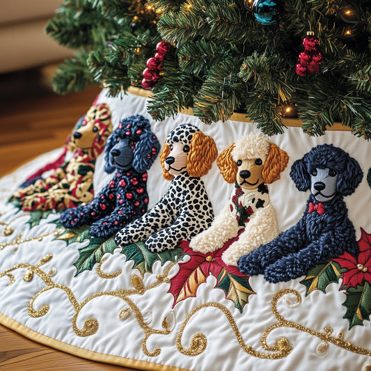 Poodle Charm Quilted Tree Skirt GFTOTP12622