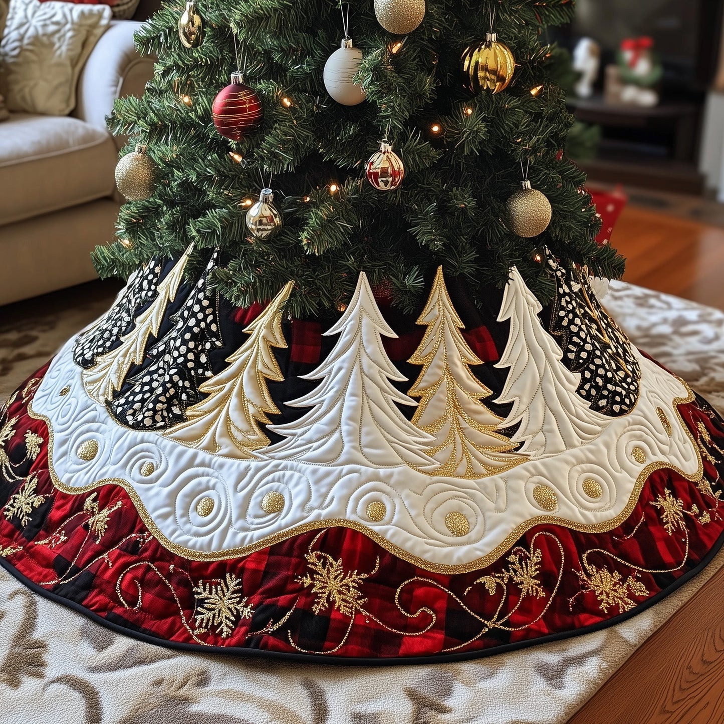 Christmas Tree Quilted Tree Skirt GFTOTP12630