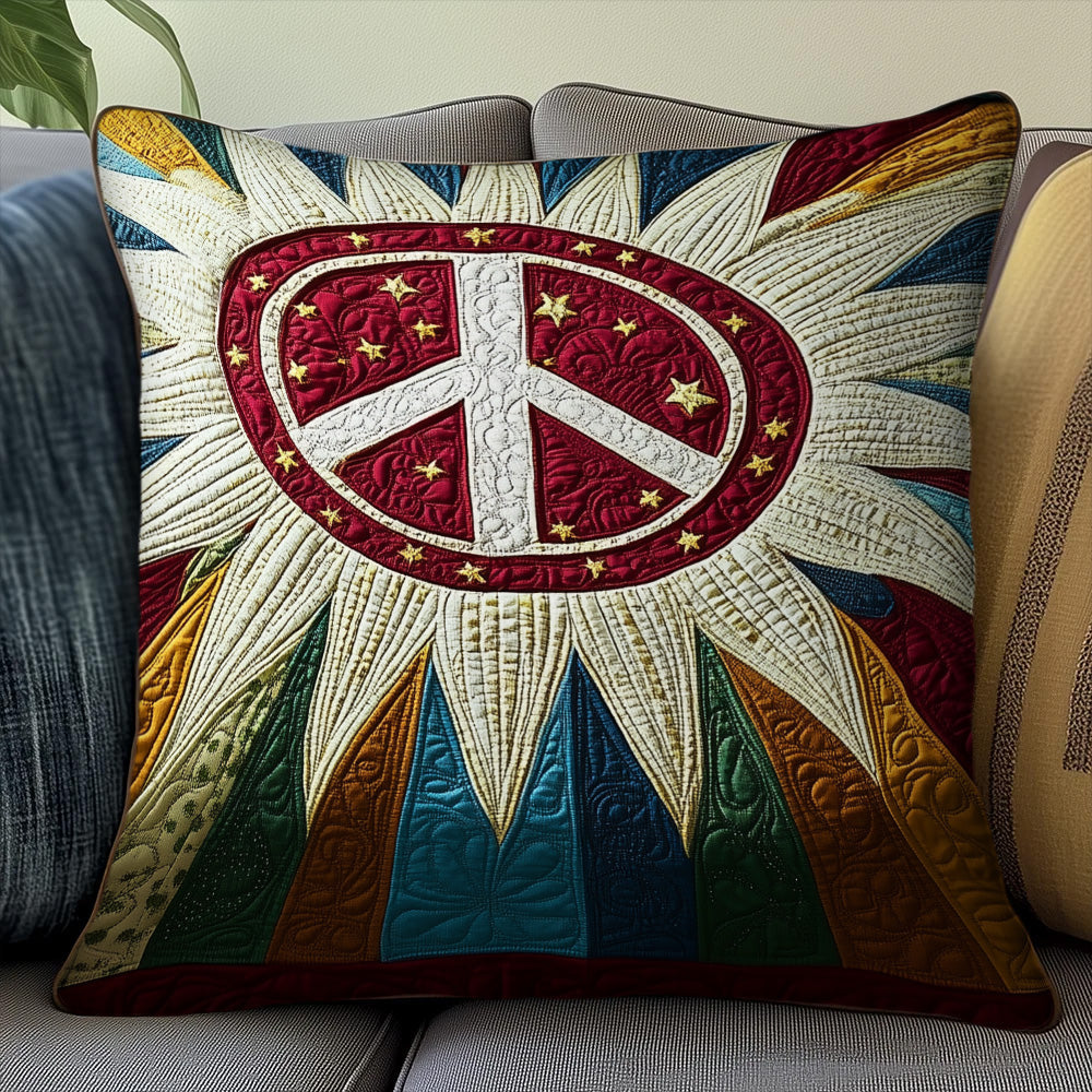 Golden Peace Quilted Pillow Case GFTOTP12649