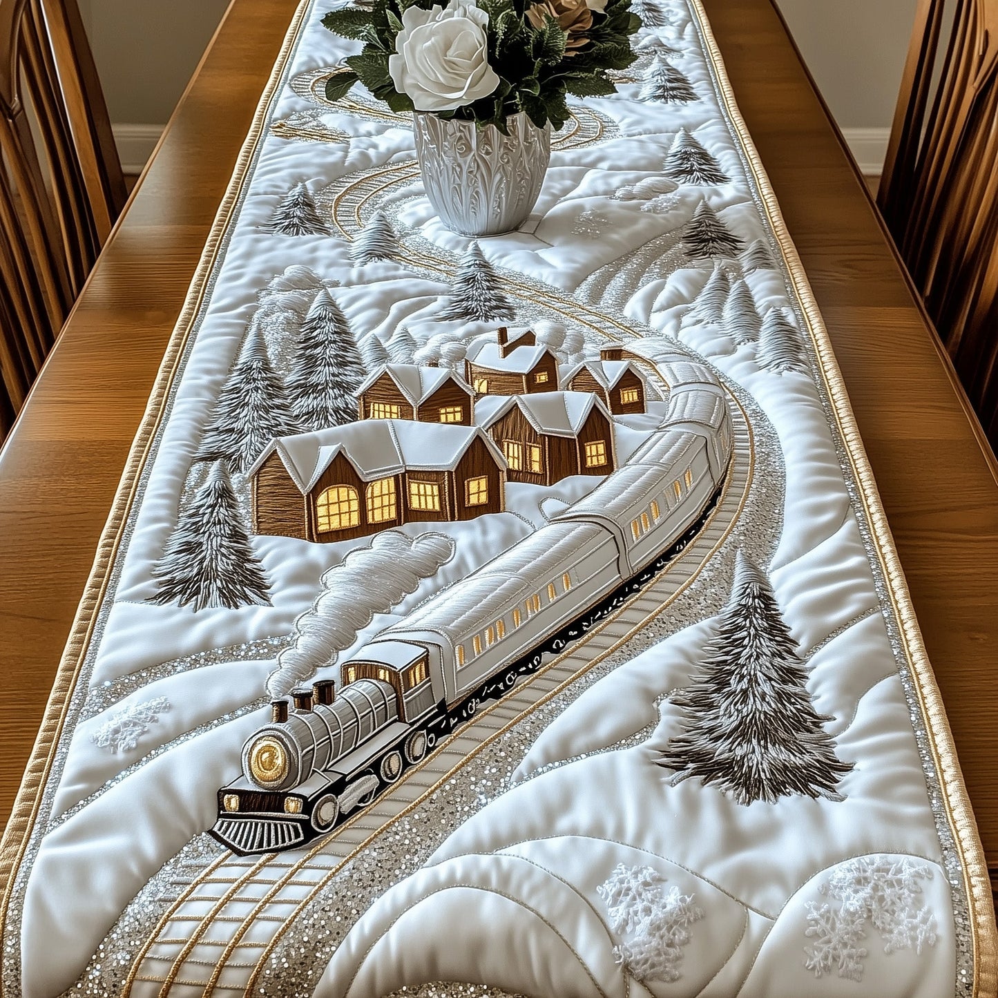 Holiday Express Quilted Table Runner GFTOTP12662