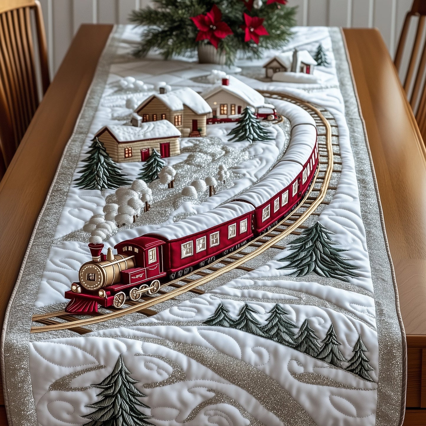 Holiday Express Quilted Table Runner GFTOTP12664
