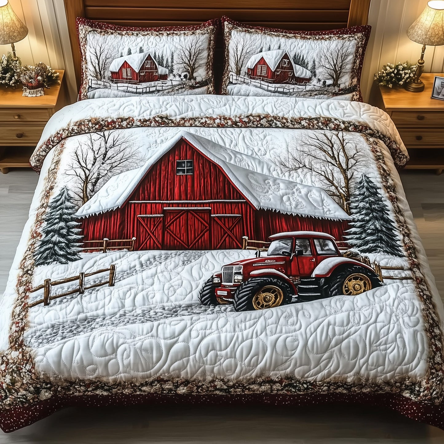 Winter Farmhouse Duvet Cover Set GFTOTP12678
