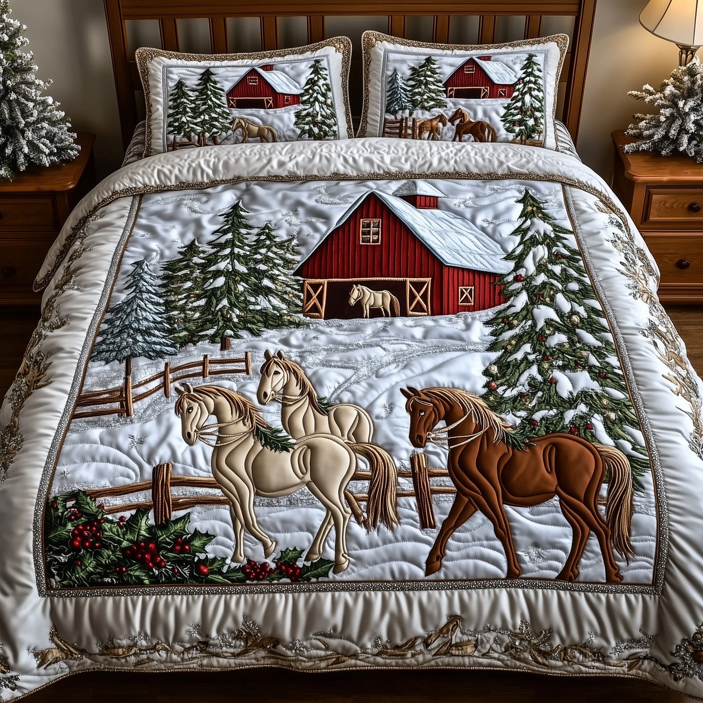 Winter Farmhouse Duvet Cover Set GFTOTP12683