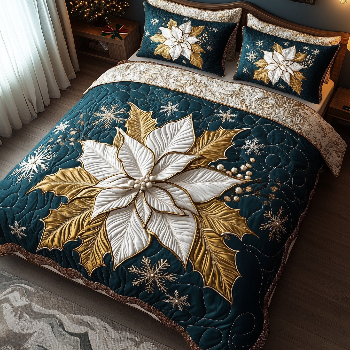 Holiday Poinsettia Duvet Cover Set GFTOTP12687