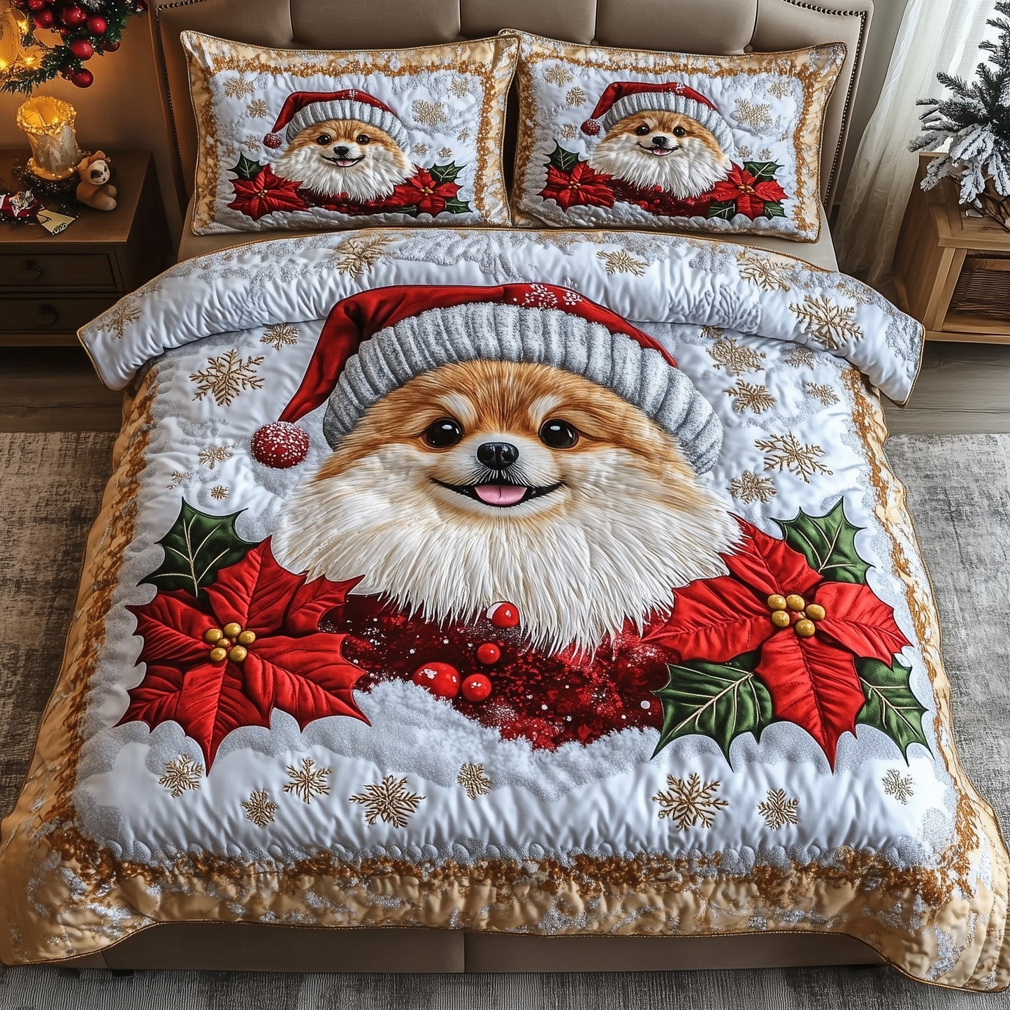 Jolly Pomeranian Duvet Cover Set GFTOTP12691