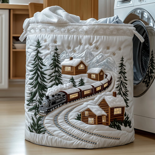 Holiday Express Quilted Laundry Basket GFTOTP12720