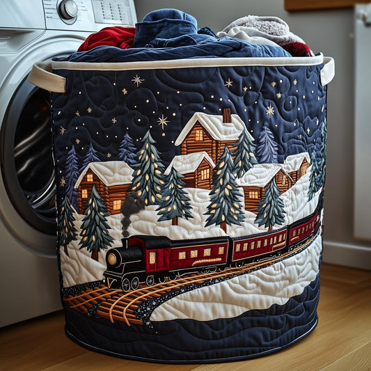 Holiday Express Quilted Laundry Basket GFTOTP12721