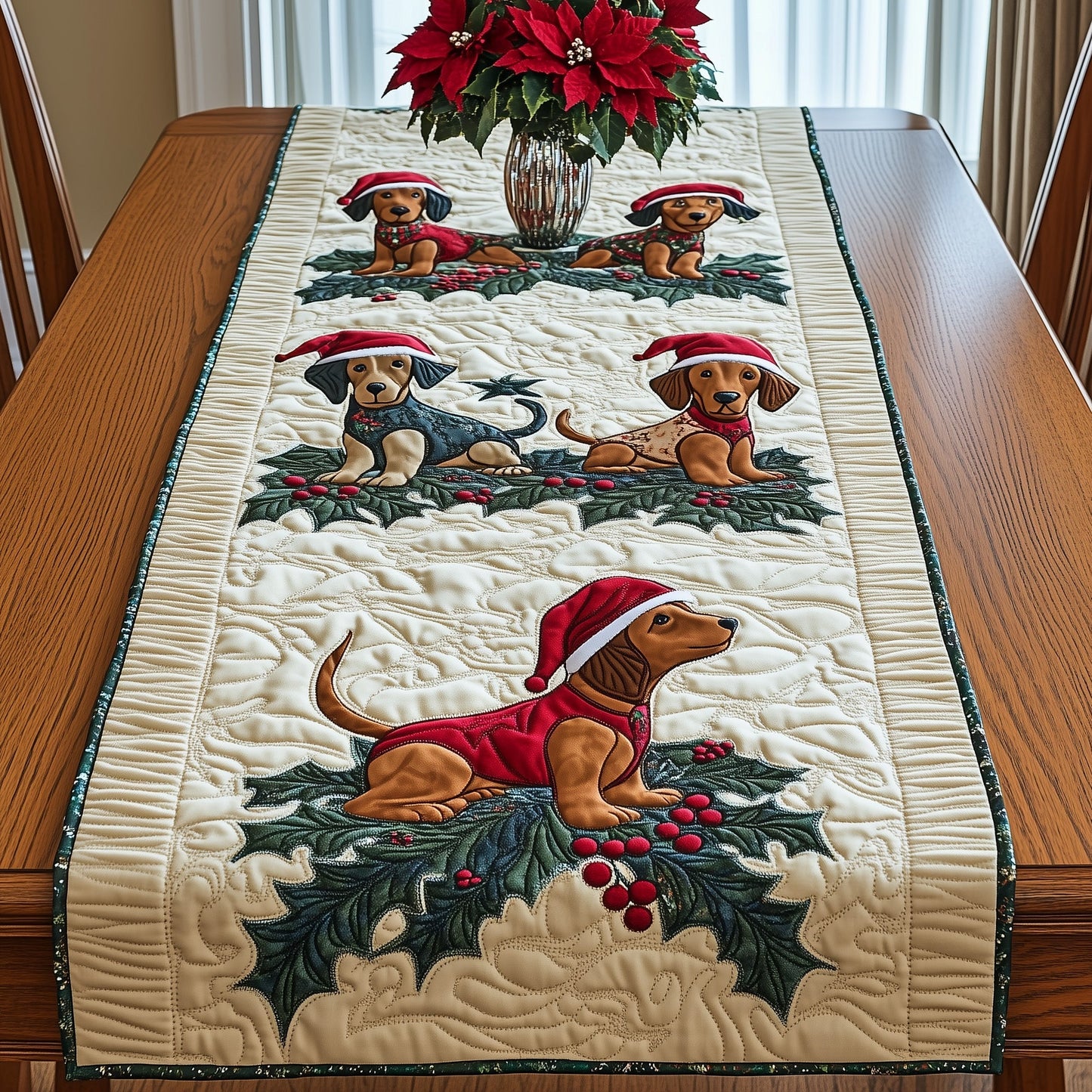 Jolly Weiner Quilted Table Runner GFTOTP12753