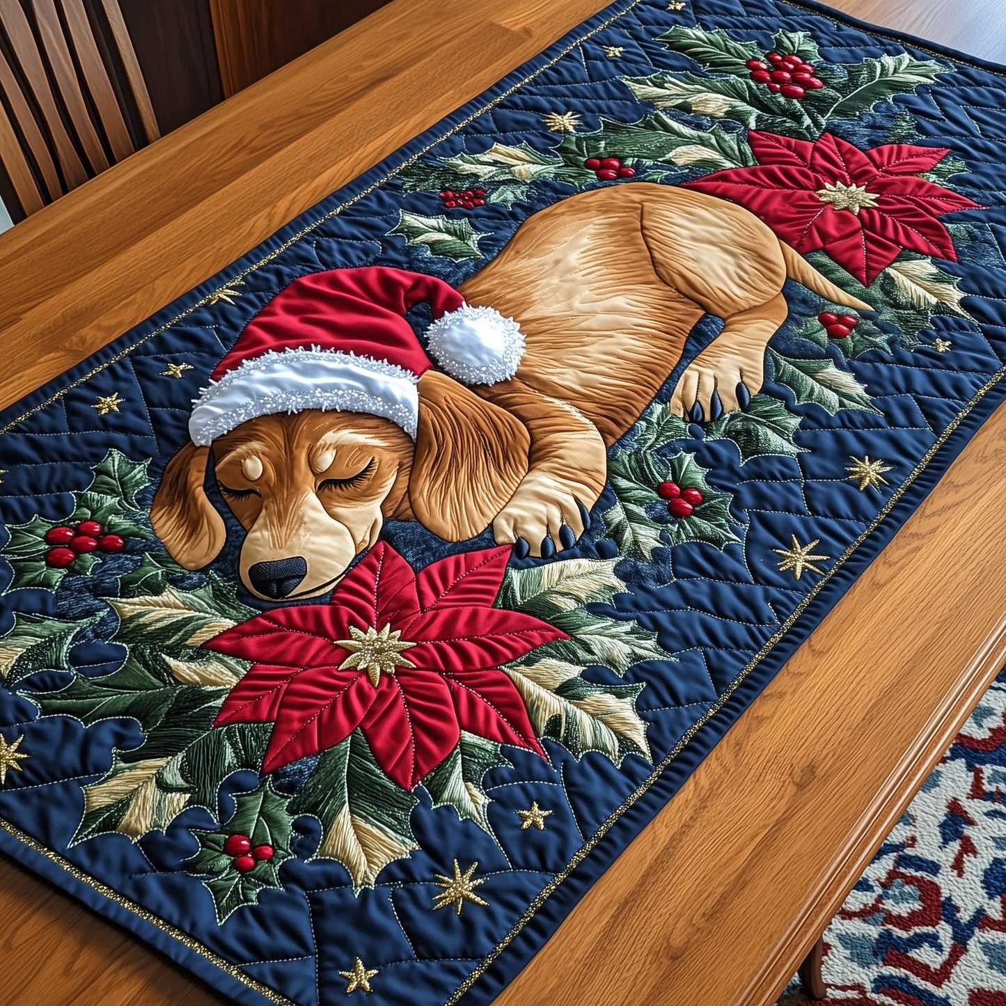 Jolly Weiner Quilted Table Runner GFTOTP12754