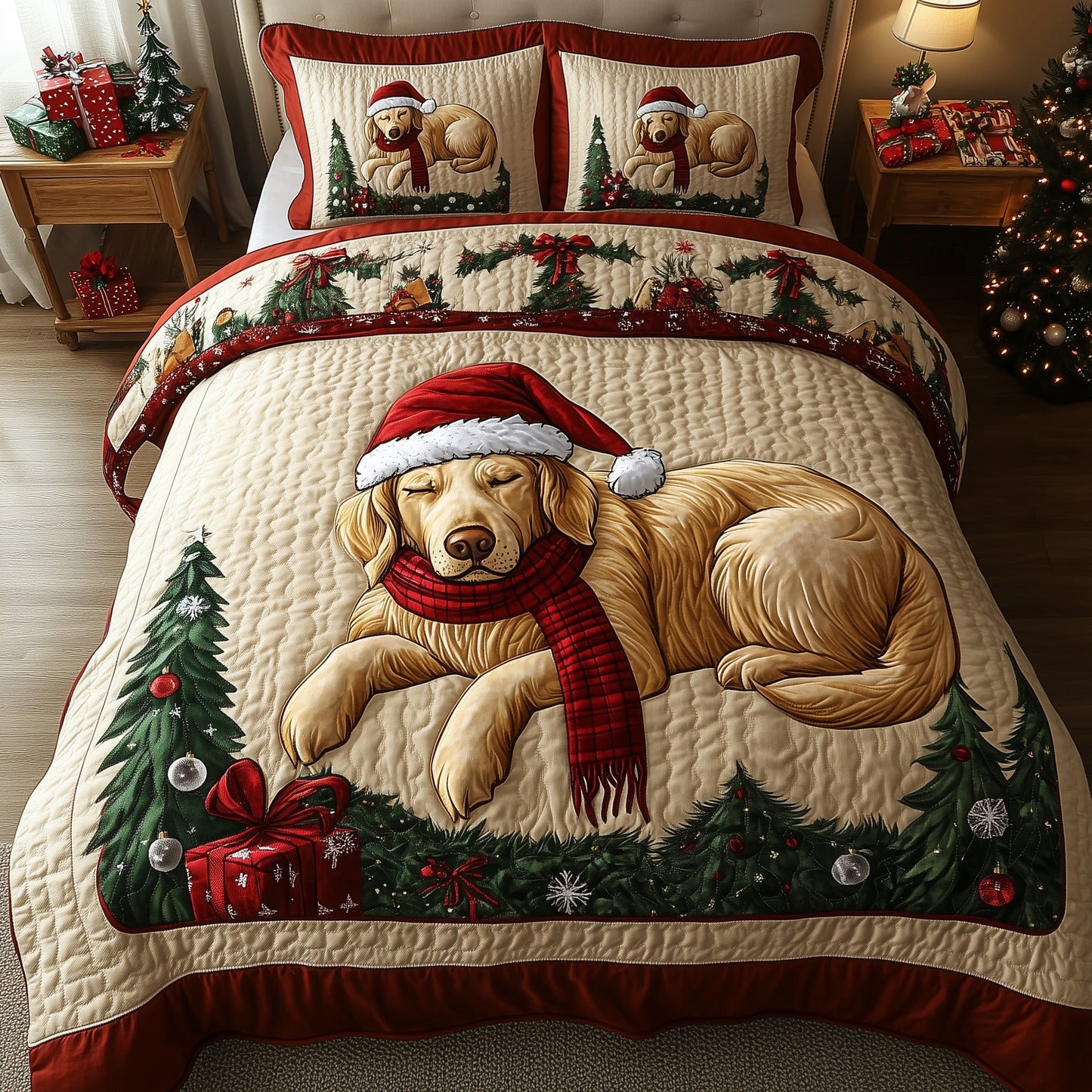 Golden Holiday Duvet Cover Set GFTOTP12758