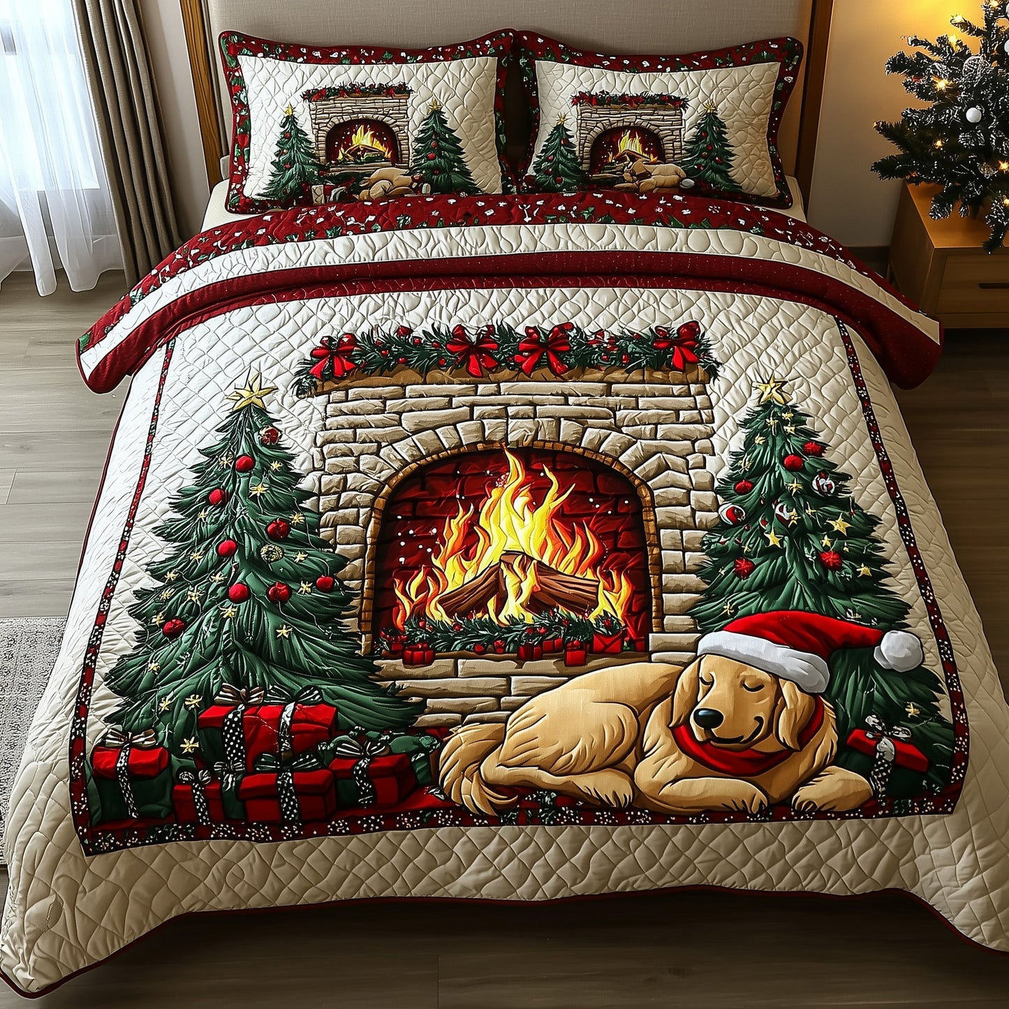 Golden Holiday Duvet Cover Set GFTOTP12759